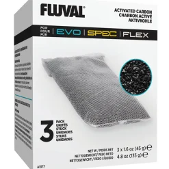 Fluval Aktivt Kul 3 stk i pakning til SPEC 3 og FLEX 34L eller 57L