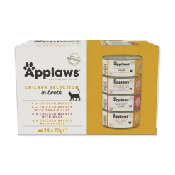 Applaws Hund & Katte mad Applaws kattevådmad Kylling Bouillon Multipack 24x70 g