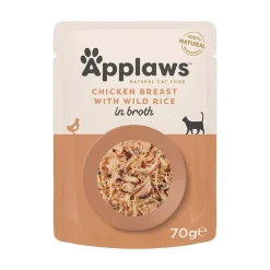 Applaws Hund & Katte mad Applaws Kattevådmad Kylling og Vilde ris 70 g (pouch)