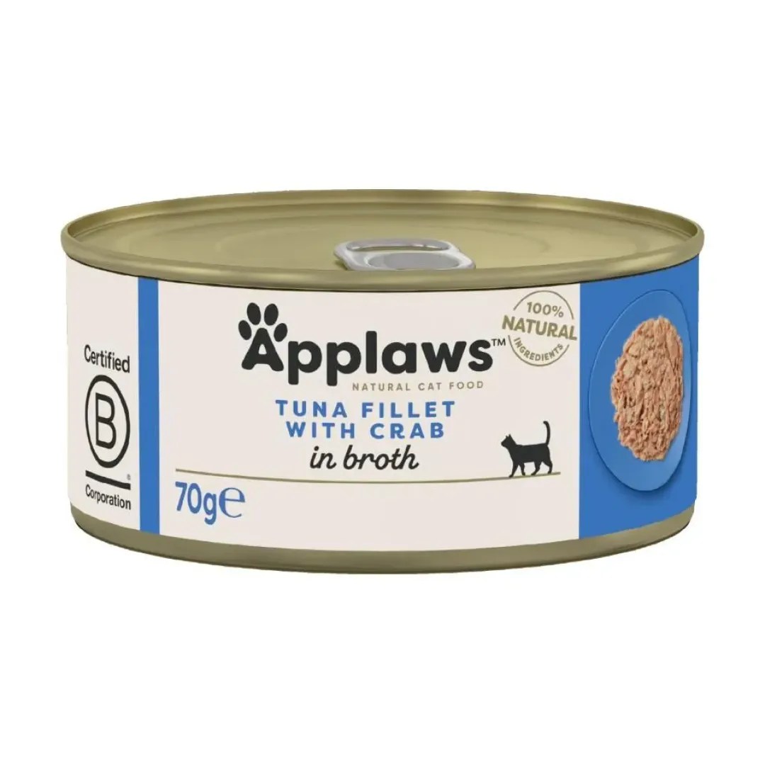 Applaws Hund & Katte mad Applaws Kattevådmad Tun og Krabbe 70 g