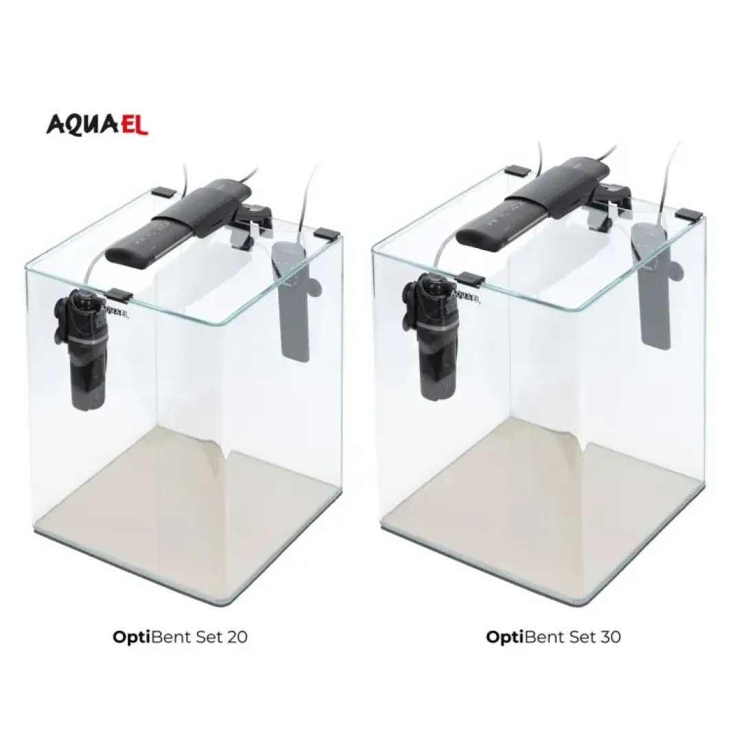 Aquael Akvarie Opti Bent Sort 30 Liter