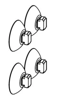 Aquael Sugekop d=24 4 stk. til FAN Mini, Micro,Mini,1+,PAT,TURBO og Cirkulator 500