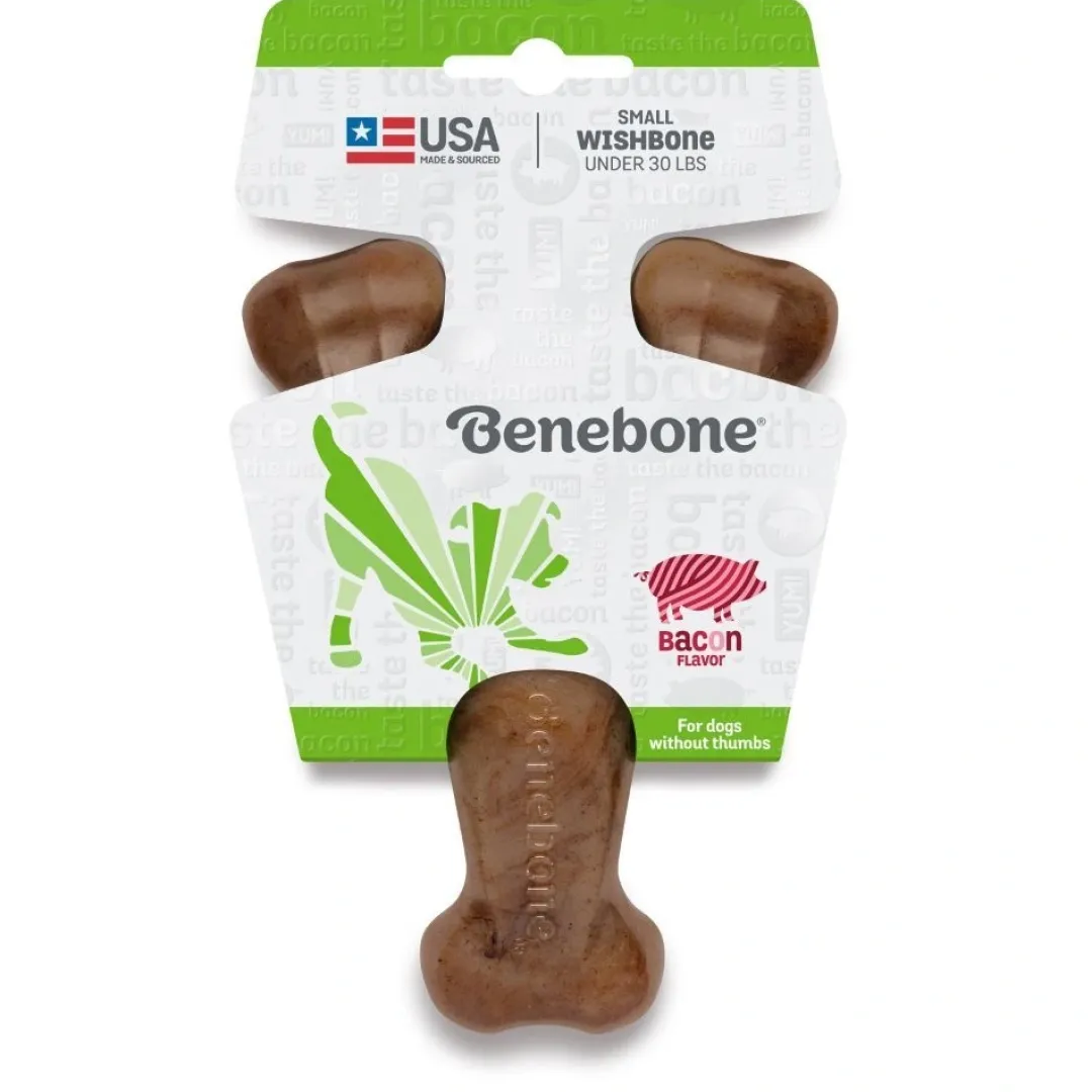 Benebone Wishbone Bacon S - tyggeben med bacon