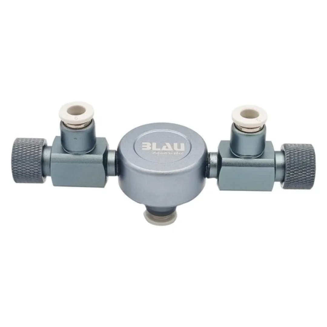 Blau - Aquaristic Blau CO2 1 to 2 outlet adapter - Del din CO2 op til 2 akvarier
