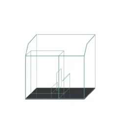Blau - Aquaristic Blau SET Marine Gran Cubic Experience Black 217 Liter Saltvandsakvarium