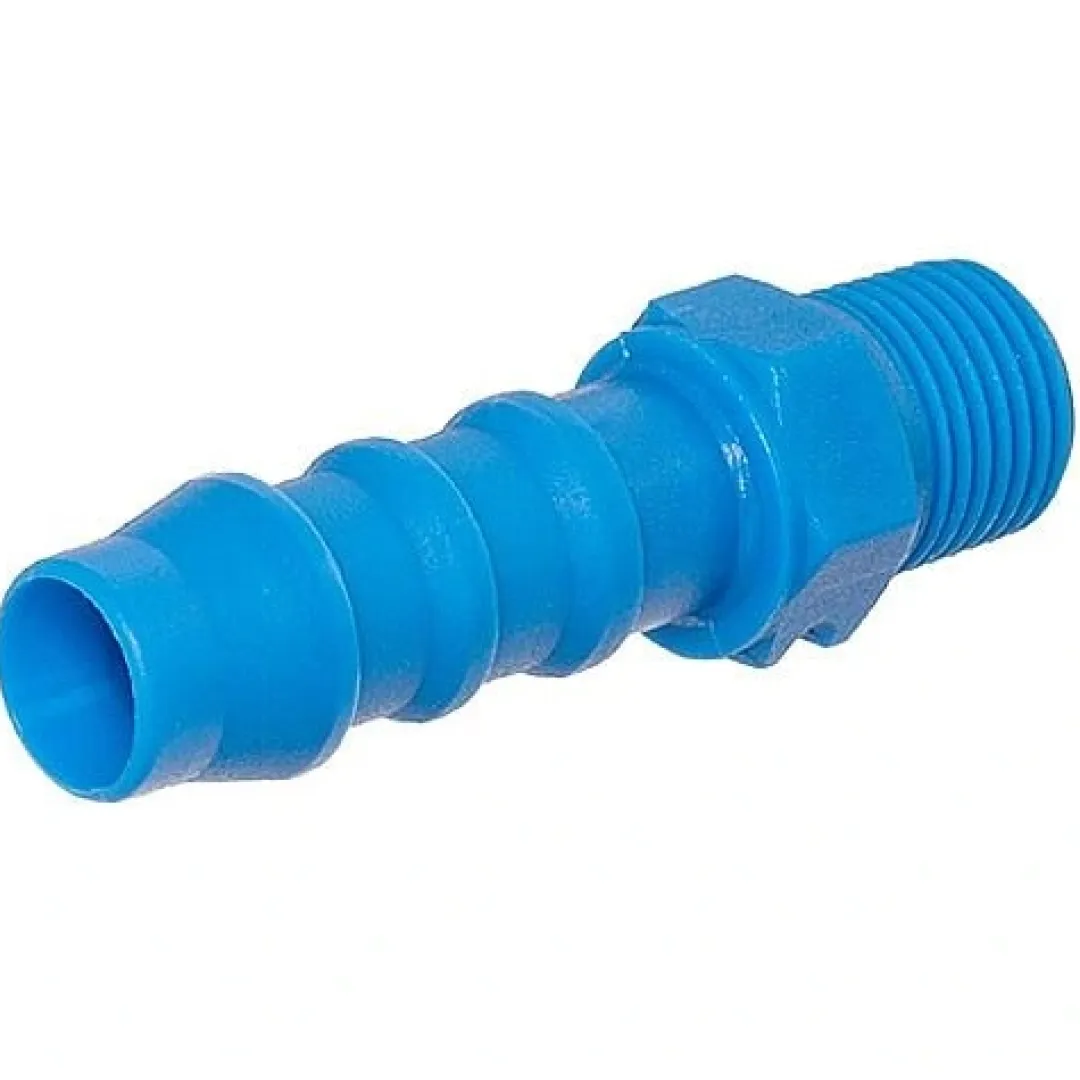 PVC Blå nylon slangestuds 1/2 tomme (8 mm slange)