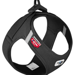 Curli Vest Hundesele Clasp Air Mesh L Sort - let og ergonomisk sele til større hunde