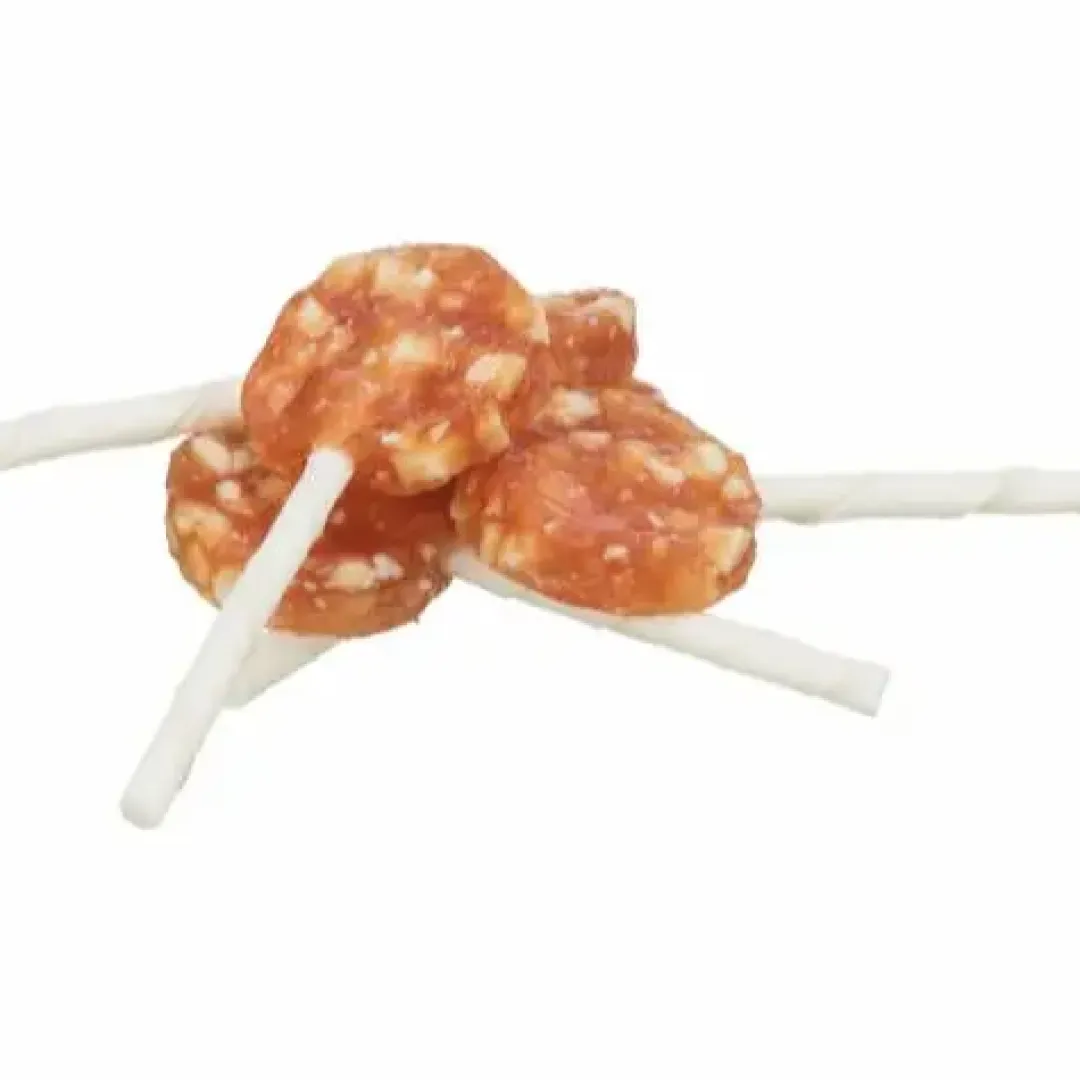 Trixie Denta Fun Slikkepind med kylling og ost 10 cm - sjov hundesnack