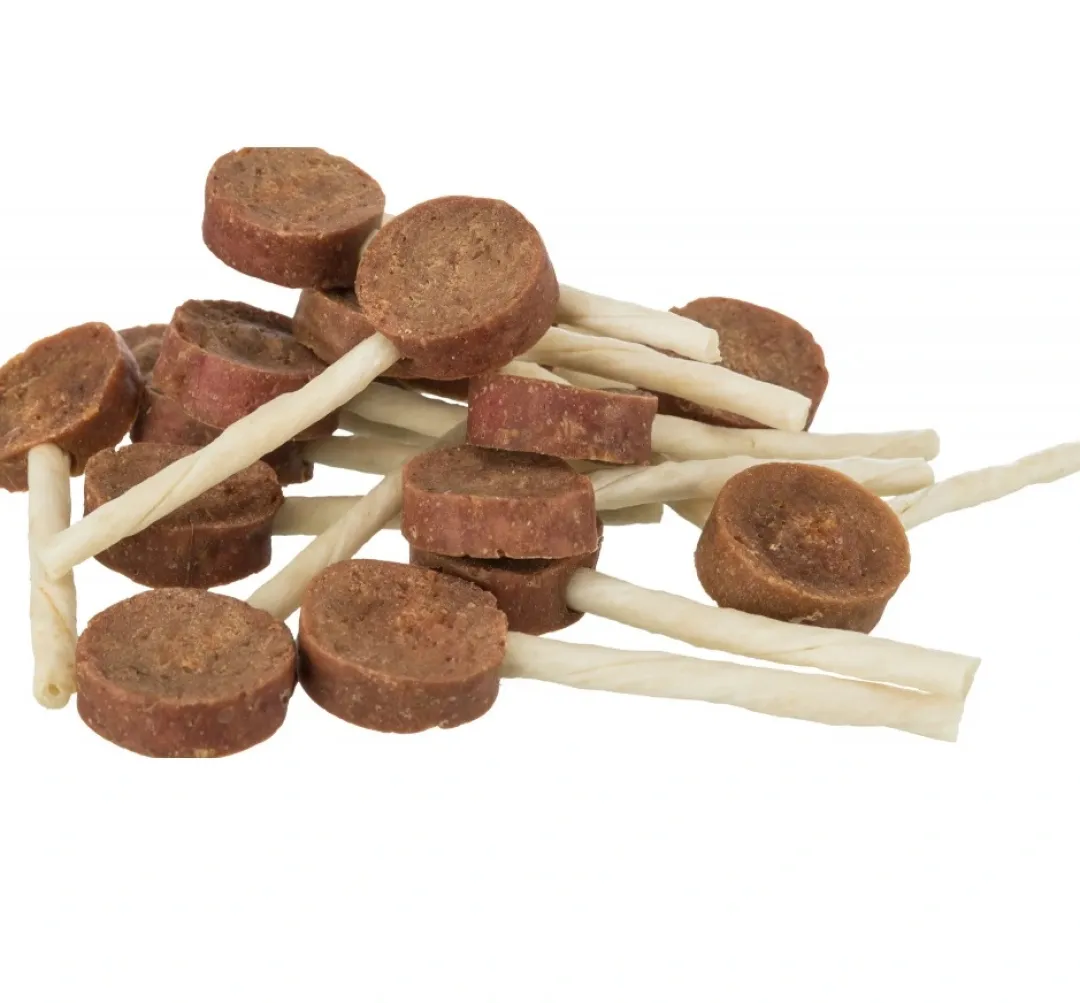 Trixie Denta Fun Slikkepind med okse og and 8 cm - hundesnack
