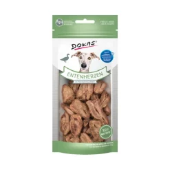 Dokas Premium Hunde og Kattesnacks Dokas Andehjerter 22 g - naturlige frysetørrede hundegodbidder