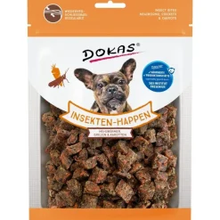Dokas Premium Hunde og Kattesnacks Dokas Insektgodbidder og gulerod 100 g - klimavenlige hundesnacks