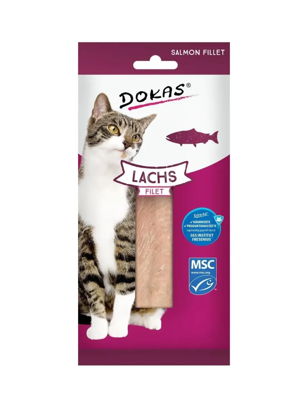 Dokas Premium Hunde og Kattesnacks Dokas Kat Laksefilet 22 g