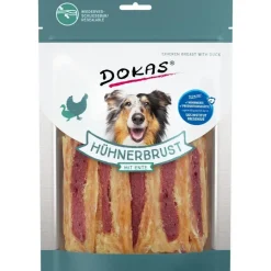 Dokas Premium Hunde og Kattesnacks Dokas Kyllingebryst med and 220 g - naturlige hundesnacks af kylling og and