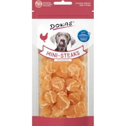 Dokas Premium Hunde og Kattesnacks Dokas Mini-Steaks kyllingebryst 50 g - lækre hundesnacks med torsk