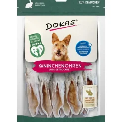 Dokas Premium Hunde og Kattesnacks Dokas Tørrede kaninører 180 g - naturlige tyggeben til hunde