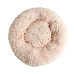 Donut Cozy Hundeseng Laksefarvet 60 cm - blød seng til mellemstore hunde