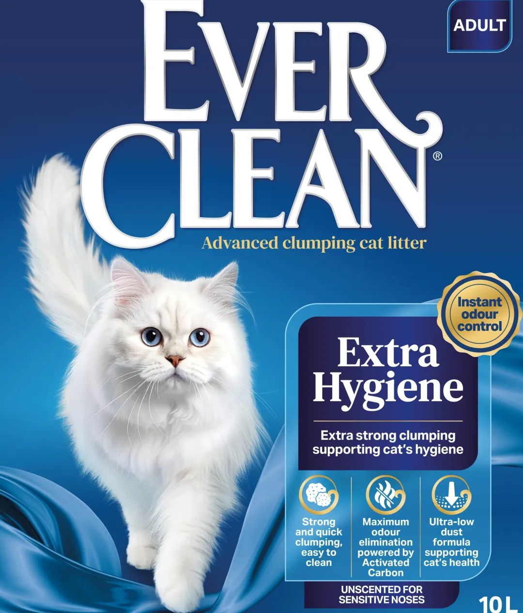 Ever Clean Kattegrus Ever Clean Extra Strong Kattegrus Uparfumeret Extra Hygiene 10 L