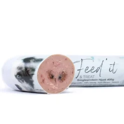 Feed it - Lækre snackpølser Feedit & Treat Pure Deer 400 g - naturlig hjorteskærepølse til hund og kat