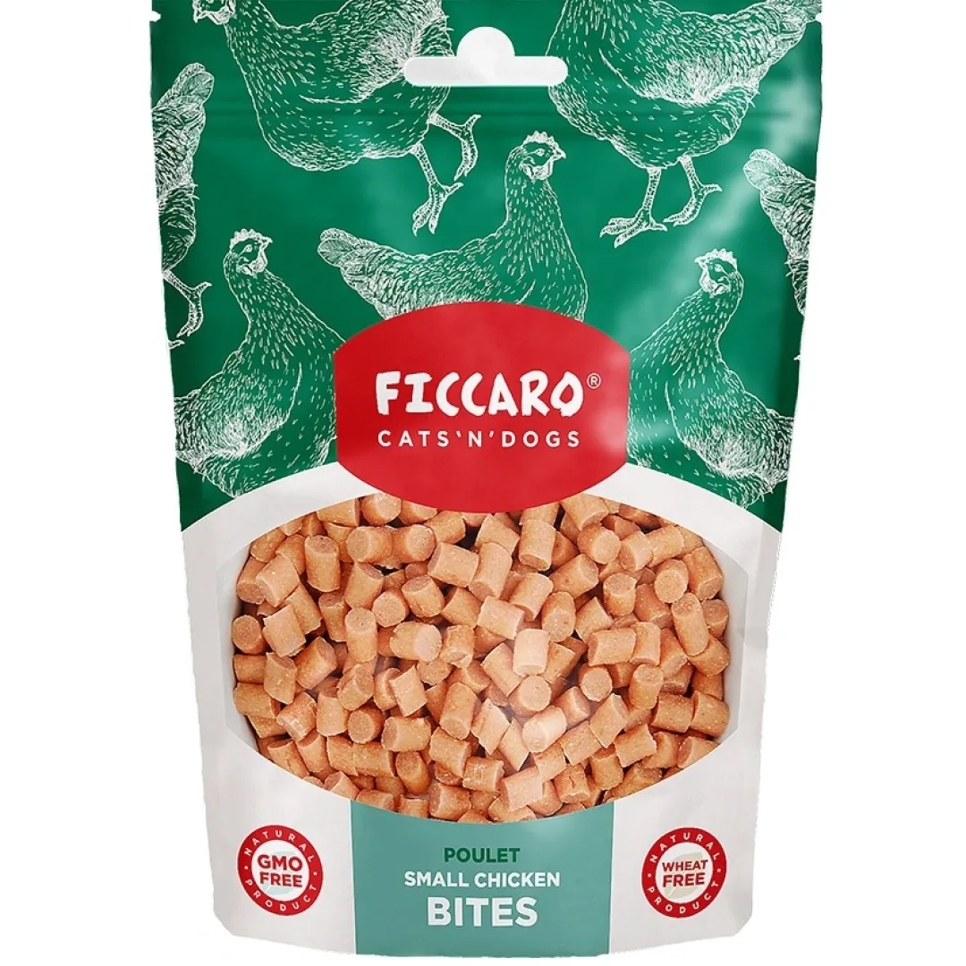 Ficcaro Katte og Hundesnack FICCARO Hundesnack Kylling Bites - små hundegodbidder 100 g