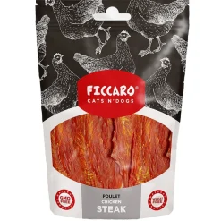 Ficcaro Katte og Hundesnack FICCARO Hundesnack Kylling Steak - lækker kyllingesteak 100 g
