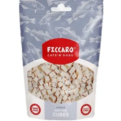 Ficcaro Katte og Hundesnack FICCARO Hundesnack Torsk Soft Cubes - bløde tern af torsk 100 g