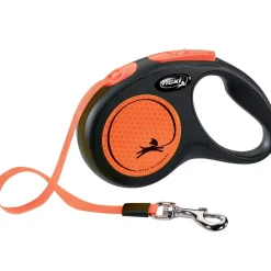 Flexi Hundesnor Flexi New Neon bånd M 5 meter 25 kg orange