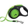 Flexi Hundesnor Flexi New Neon bånd S 5 meter 15 kg grøn