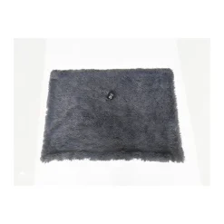 MiniZoo Fluffy hundetæppe 100x70 cm koksgrå til hund - blødt underlag med skridsikker bund