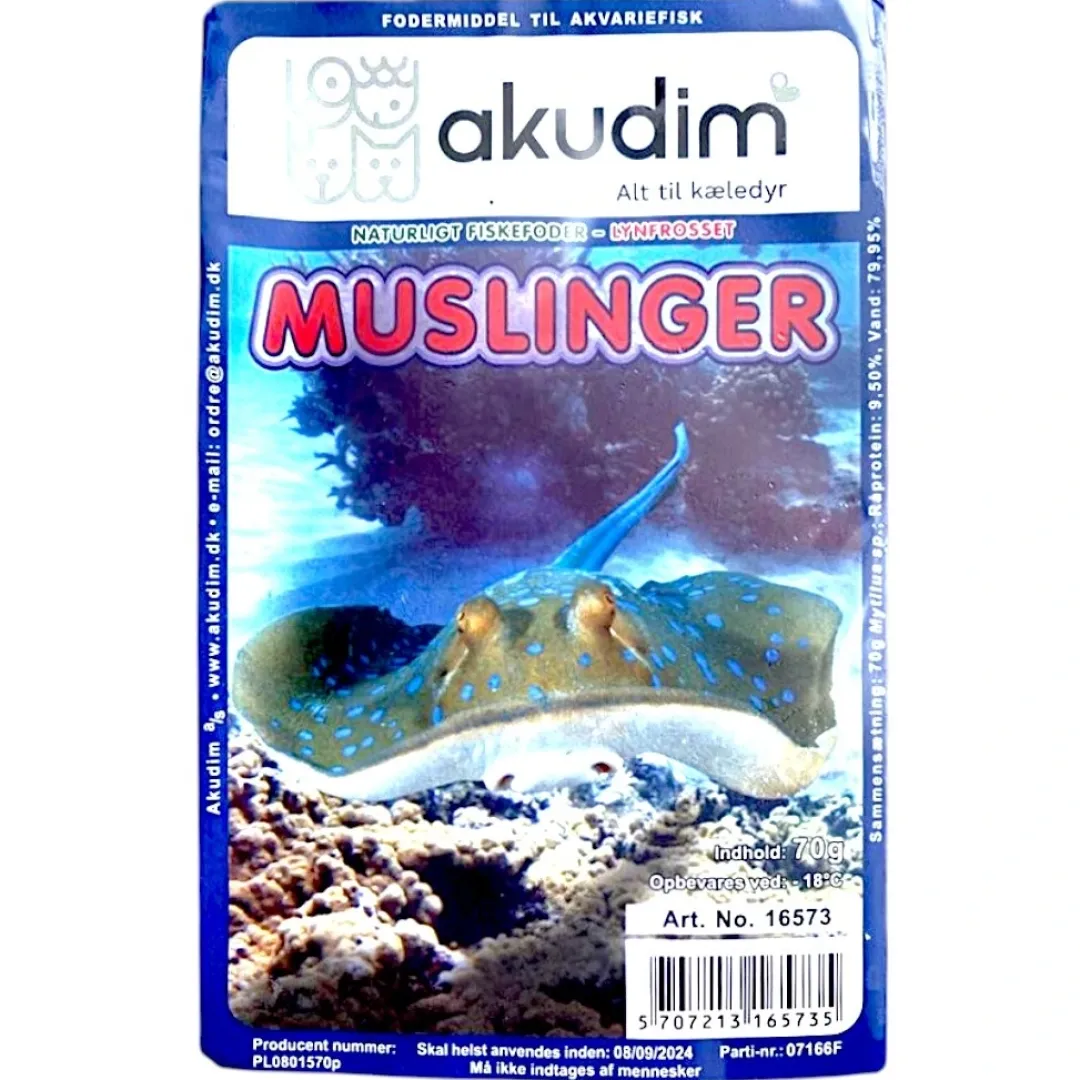Frostfoder til Akvariefisk Frostfoder AK Hele muslinger 70 g