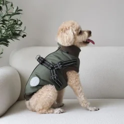 Nordic Paws Hundejakke Thor med indbygget sele Grøn XS