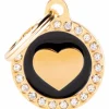 My Family Hundetegn Hundetegn My family Glam Cirkel med Hjerte lille sort/guld