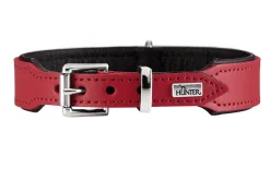 Hunter Basic halsbånd str.42 Rød - 35,0-39,5 cm