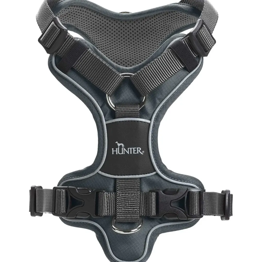 Hunter Divo hundesele L-XL grå/grå just mave 79-107 cm - Stabil kontrol og komfort