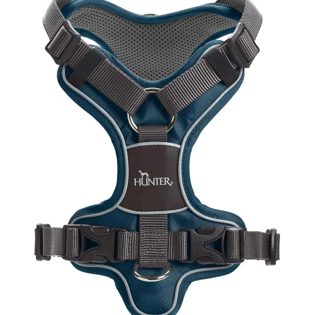 Hunter Divo hundesele L-XL petrol/grå just mave 79-107 cm - Ergonomisk komfort og refleks