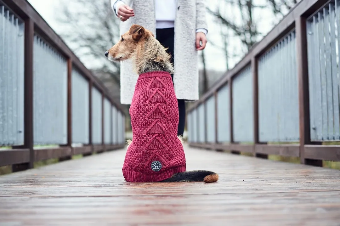 Hunter Malmø pullover strik bordeaux str. 35