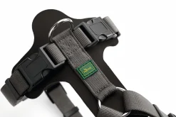 Hunter Mixed Aalborg læder hundesele XS-S sort/grå hals 40-50 cm - komfort og stabil pasform