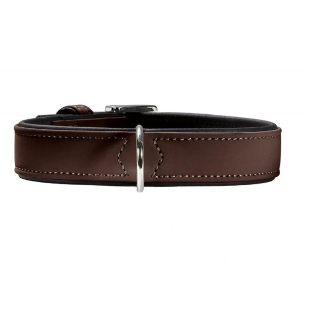 Hunter Softie hundehalsbånd brun 40 cm - 28-34 cm indstilling