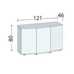 Juwel Akvarium Juwel Akv. Bord/skab Sbx 260 121x46x80 cm Vision 260 Liter Sort