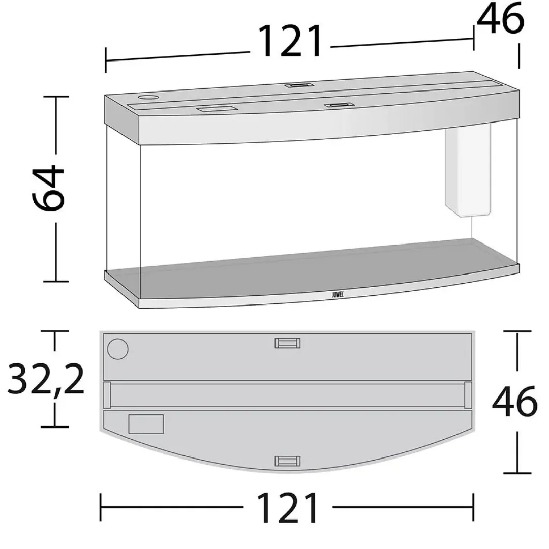 Juwel Akvarium Juwel Aquarium VISION 260 LED Hvid