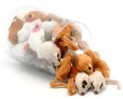 MiniZoo Kattelegetøj Pelsmus 5 cm