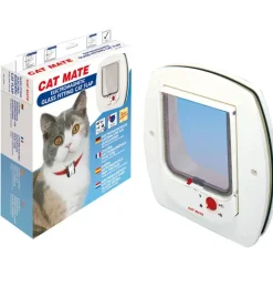 MiniZoo Kattelem Glasfitting Cat Mate hvid
