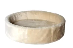 Kattens No. 1 Kattens no 1 Rund hylde med kant med plys 2 sider Ø 50 cm Cream