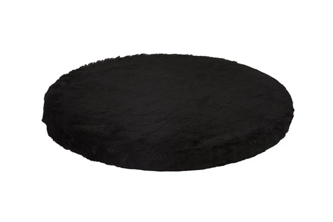 Kattens No. 1 Kattens no 1 rund hylde med plys 1 side Ø 50 cm Sort