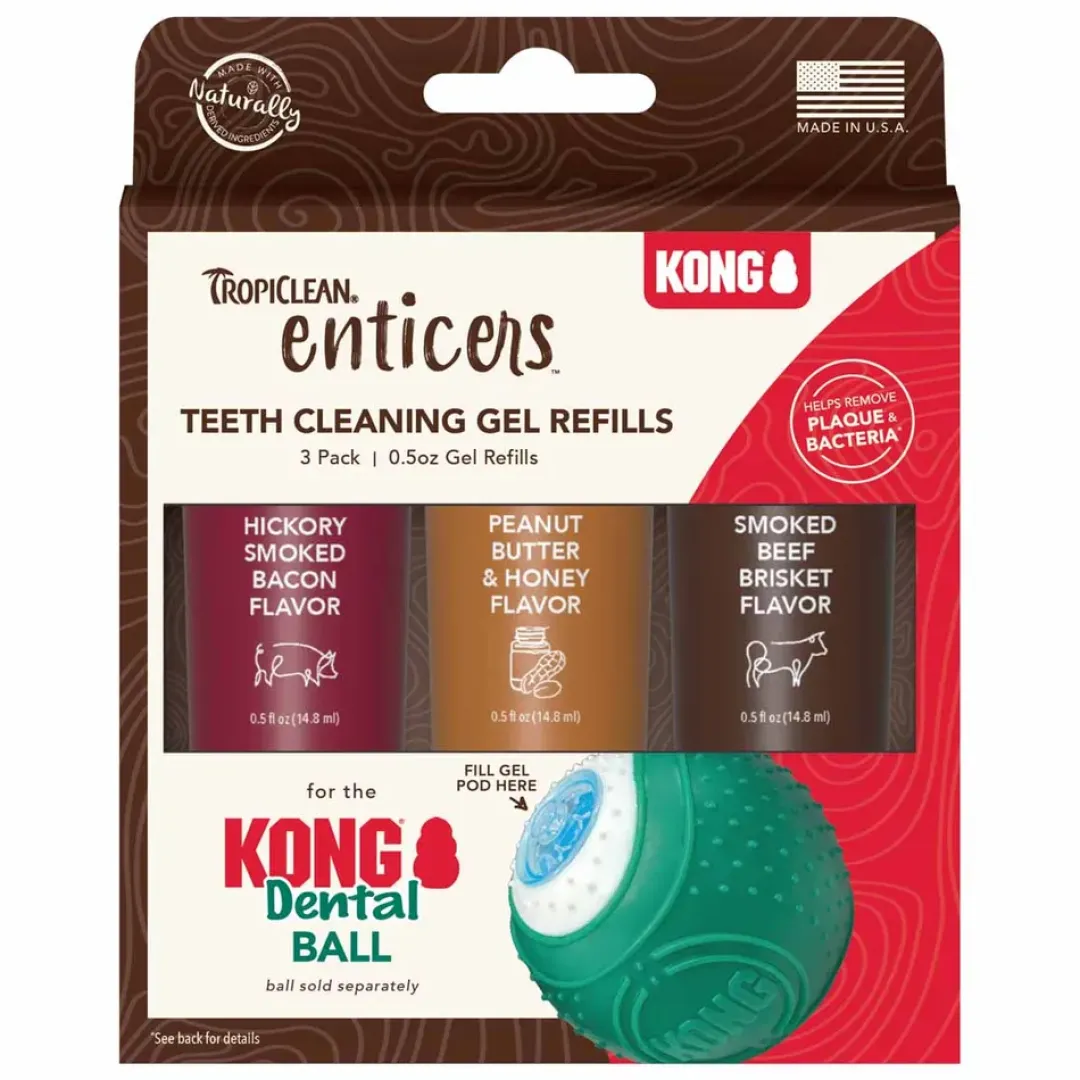 Kong Dental Ball gel refill 3 pack