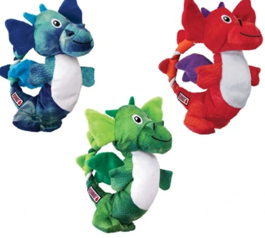 Kong Dragon Knots Hundelegetøj - sjov bamse med reb