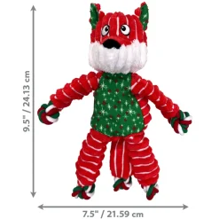 Kong Holiday FloppyKnots Fox S/M - jule hundelegetøj