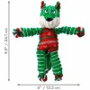 Kong Holiday Floppy Knots Fox S/M - et klassisk plys-hundelegetøj med reb og knuder, pivelyd og juletema.