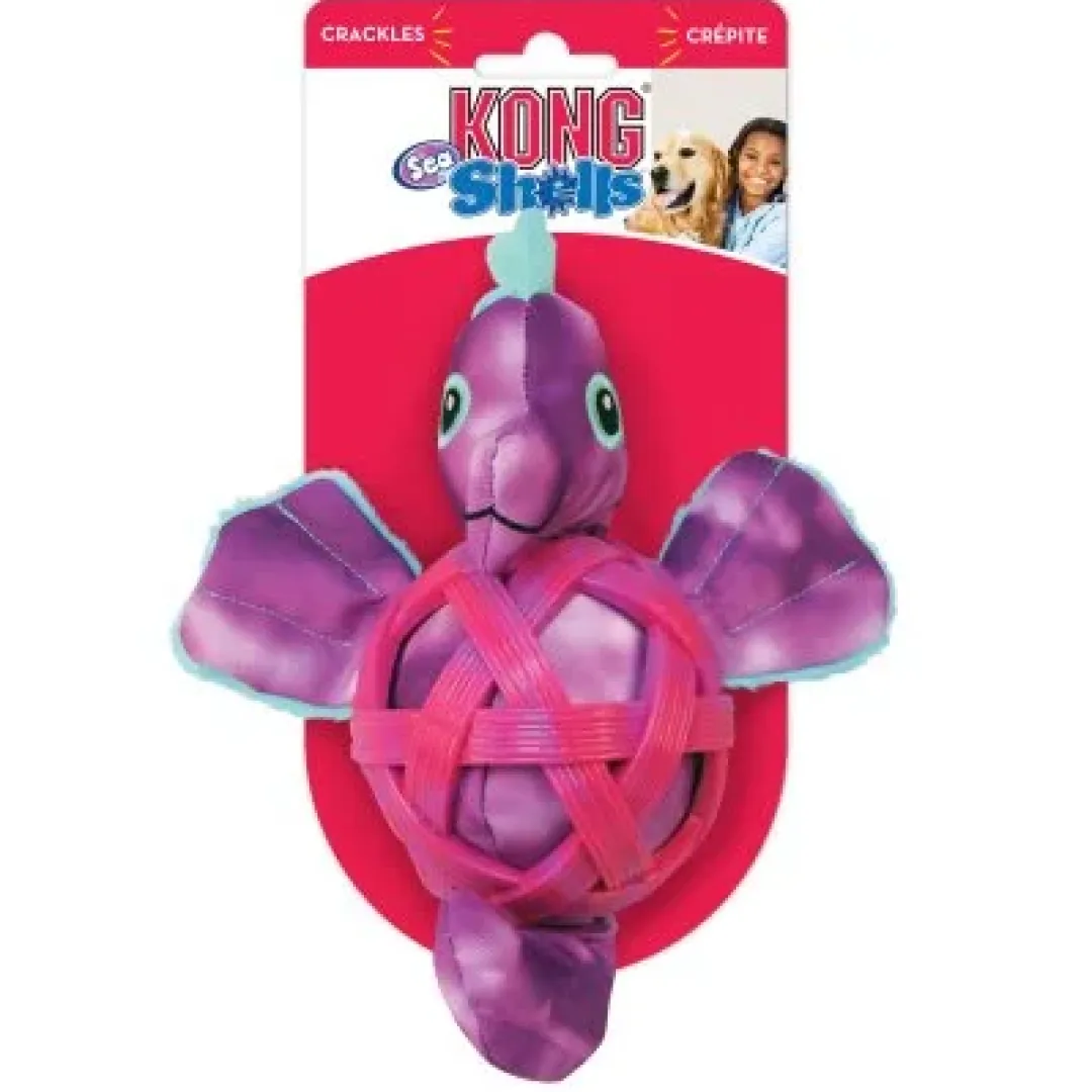 Kong Sea Shell Søhest S/M - sjovt bamse hundelegetøj
