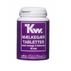 KW Hunde og Katteartikler KW Mælkegærtabletter med Omega 3 fiskeolie til kat