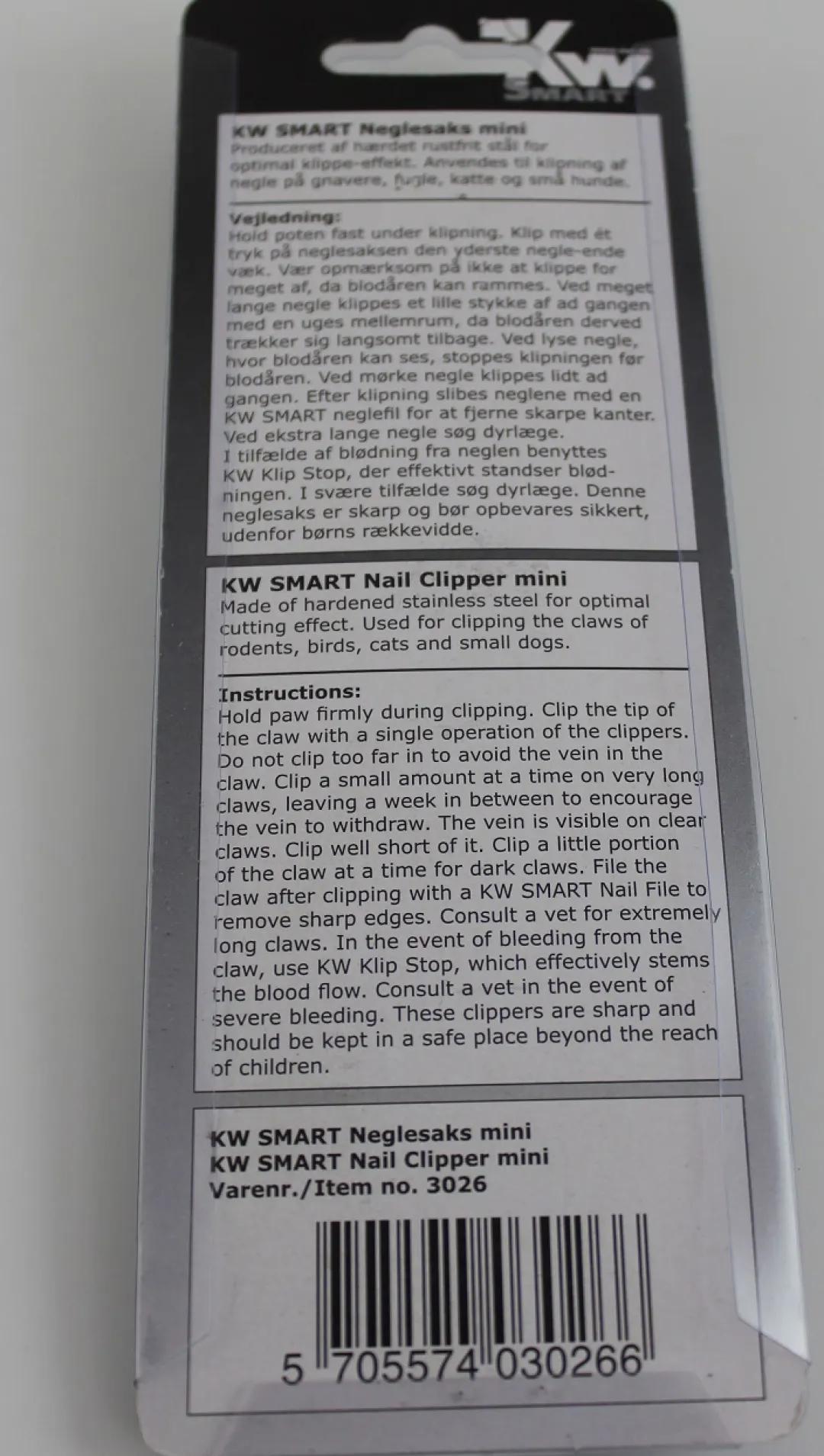 KW Hunde og Katteartikler KW Smart neglesaks mini